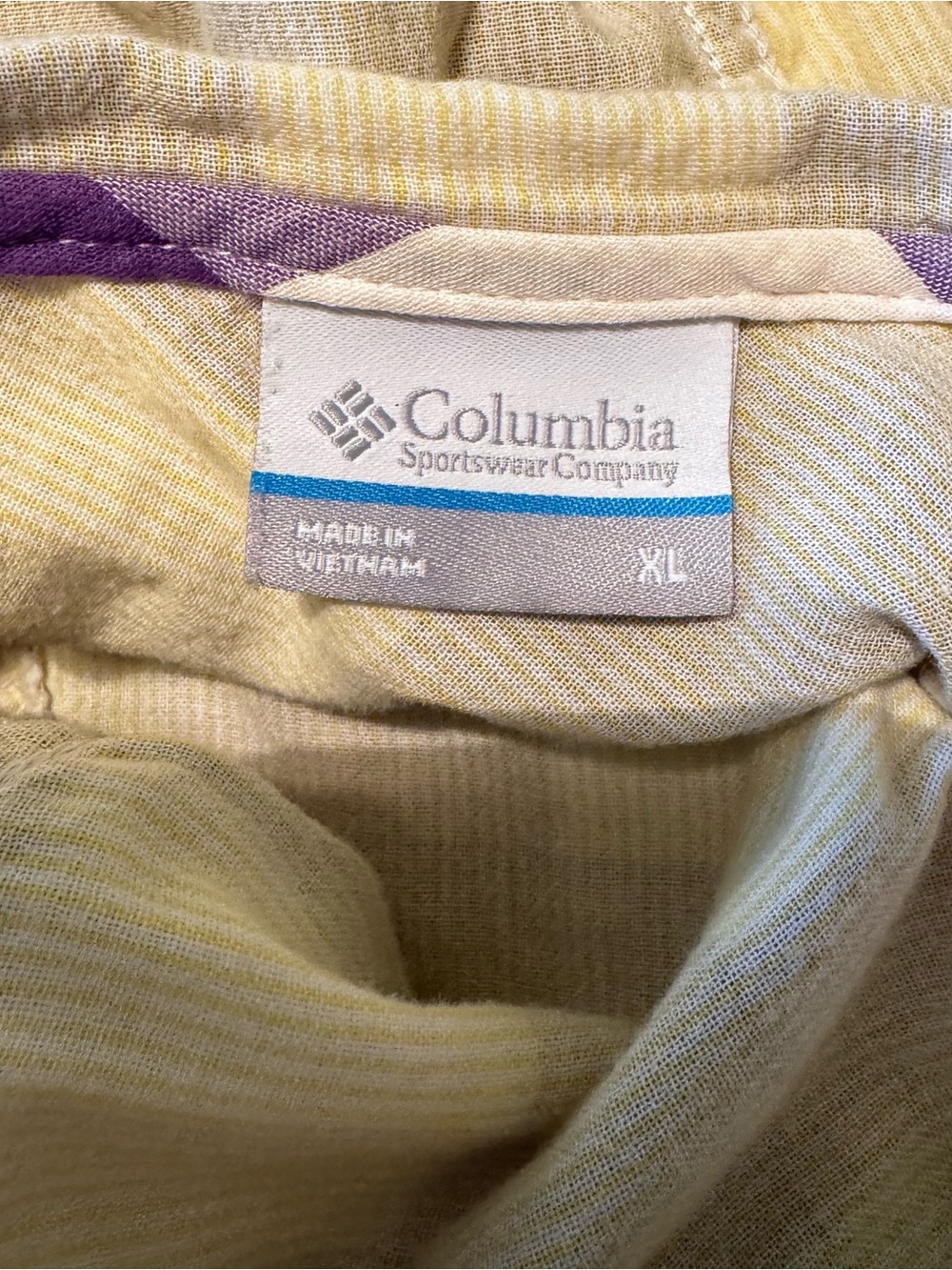 Columbia LSU Tigers Women’s XL Purple Plaid Hooded Flannel Shirt Roll Tab - Picture 11 of 12